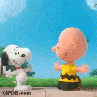 Charlie Brown And Snoopy Hugging GIF
