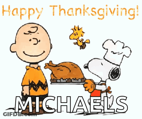 Charlie Brown And Snoopy Michaels GIF