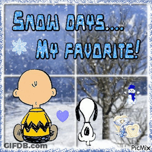 Charlie Brown And Snoopy Snow Days My Favorite GIF