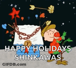 Charlie Brown And Snoopy Wishing Happy Holidays Shinkawas GIF