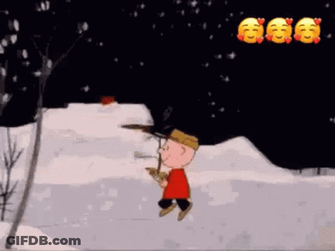 Charlie Brown Christmas Love Emojis GIF