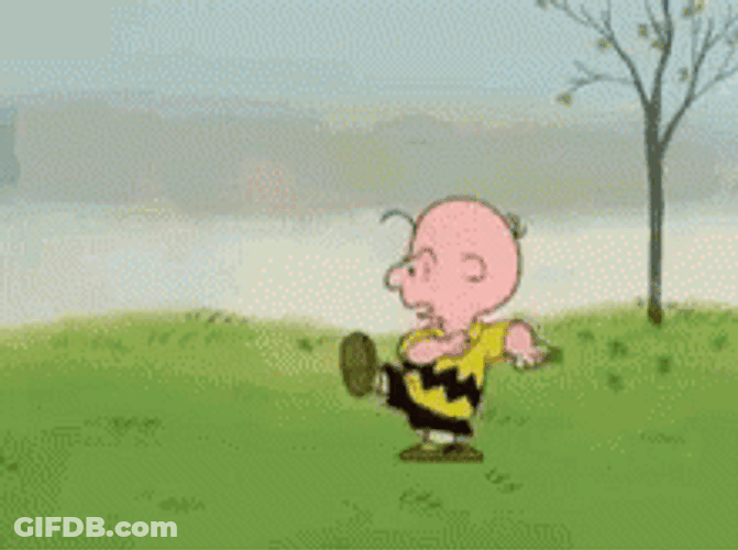 Charlie Brown Football Kickoff GIF