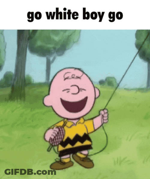 Charlie Brown Go White Boy Go GIF