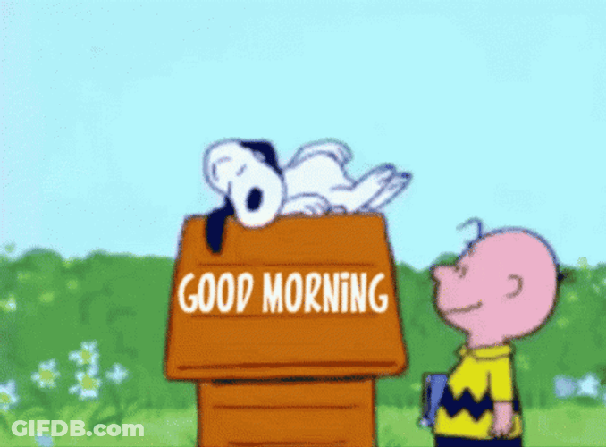 Charlie Brown Good Morning GIF