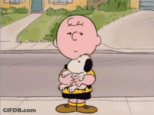 Charlie Brown Holding Snoopy GIF