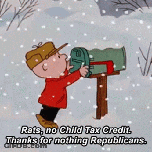 Charlie Brown Mailing Letter Rats No Child Tax Credit GIF
