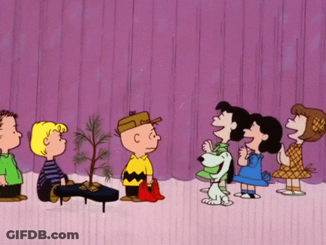 Charlie Brown Noser Christmas GIF