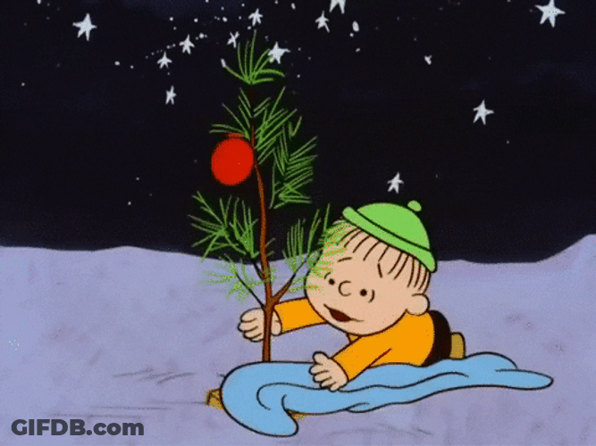 Charlie Brown Noser Talking To His Plant GIF