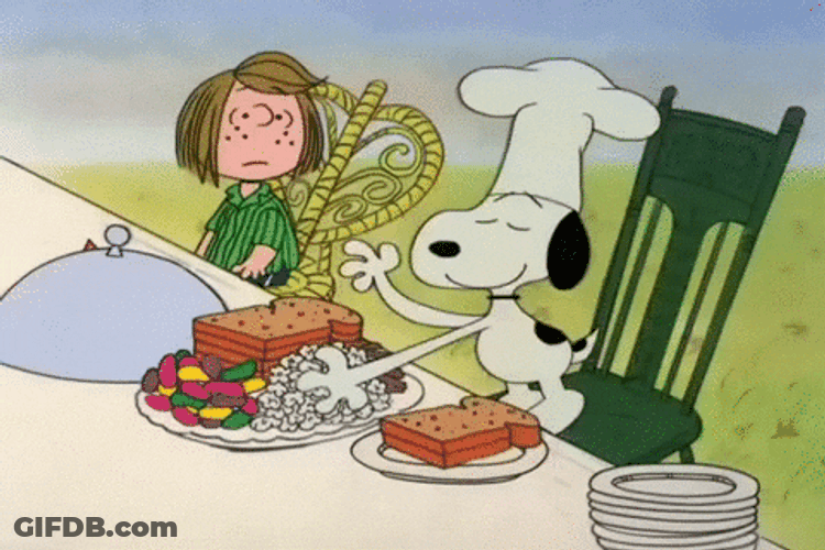 Charlie Brown Peanuts Snoopy Thanksgiving GIF