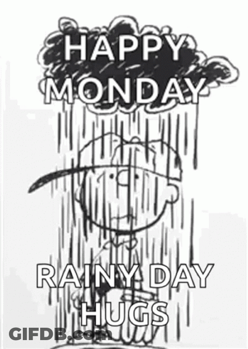 Charlie Brown Rainy  Monday Motivation GIF