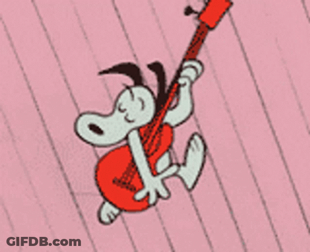 Charlie Brown Rockstar GIF