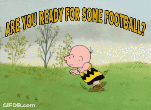 Charlie Brown Running Are You Ready For Some Football GIF