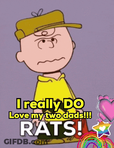Charlie Brown Saying I Love My Two Dads GIF