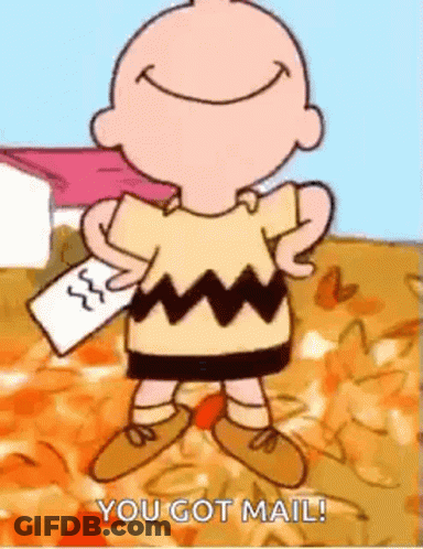 Charlie Brown Smiling With Paper GIF