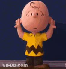 Charlie Brown Standing With Hands Up GIF