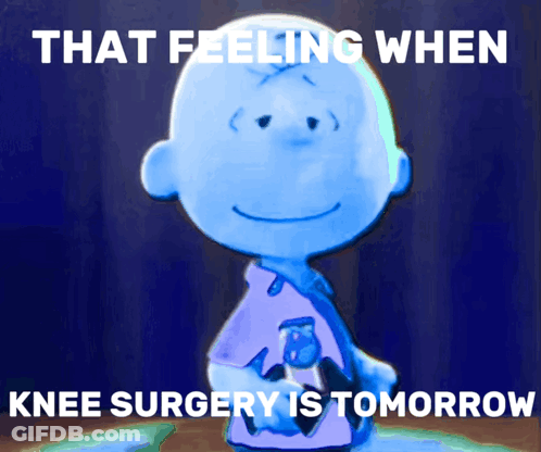 Charlie Brown That Feeling When Knee Surgery Is Tomorrow GIF