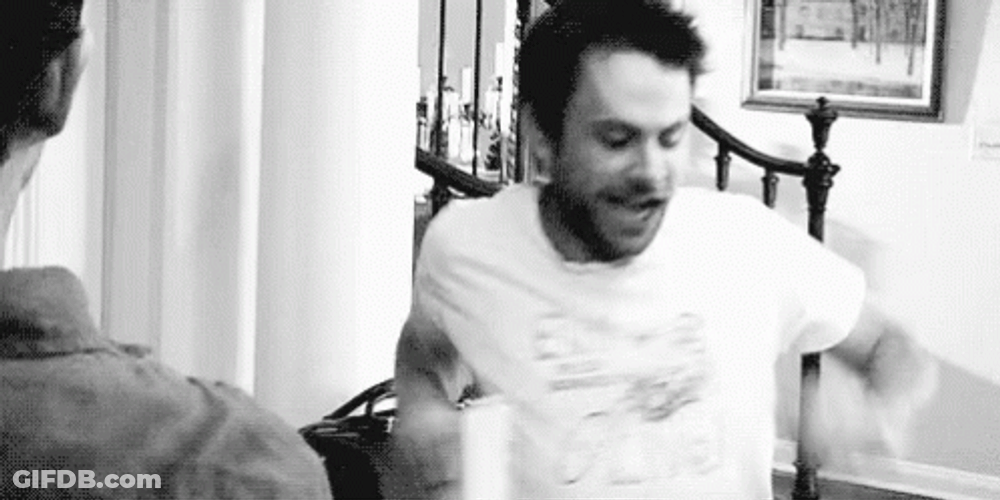 Charlie Day Air Punch GIF