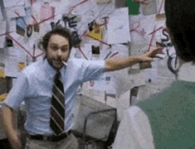 Charlie Day Explaining Frantically GIF