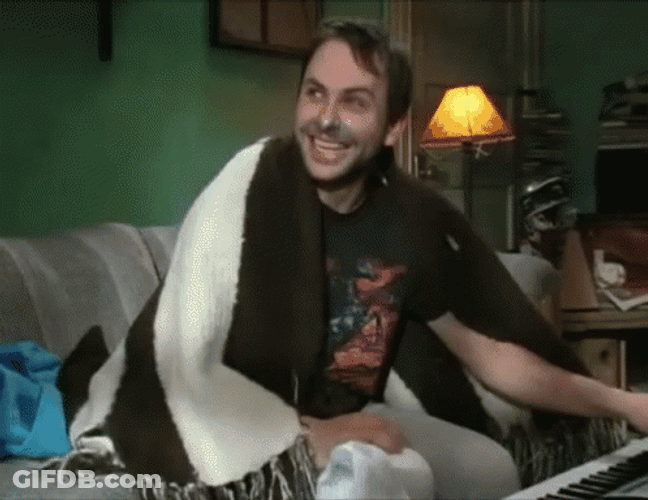 Charlie Day Plays Piano GIF