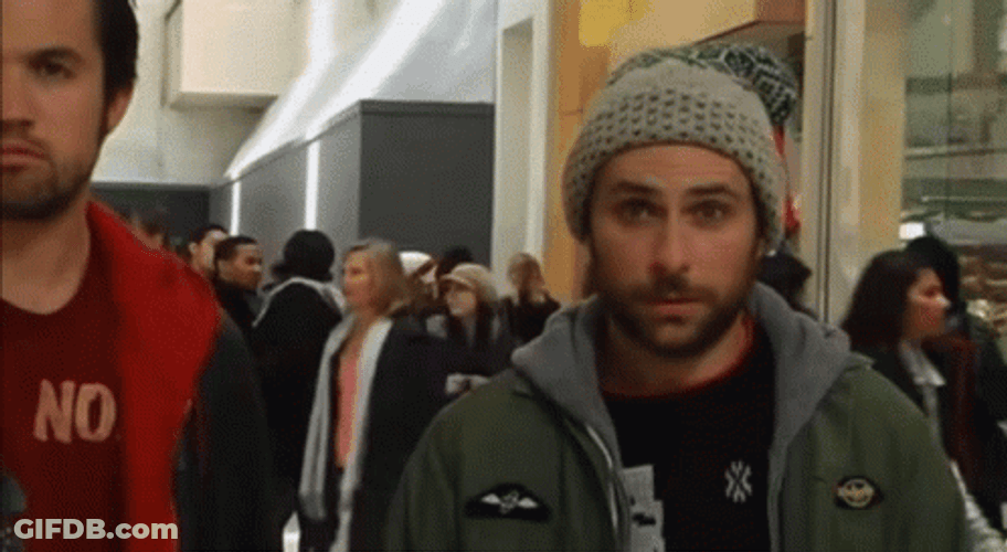 Charlie Day Realize Santa Claus GIF