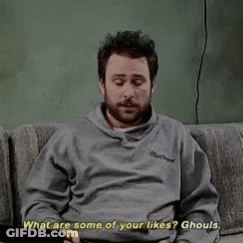 Charlie Day Says Ghouls GIF