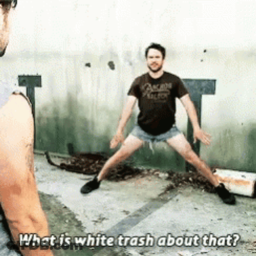 Charlie Day Says What Is White Trash GIF