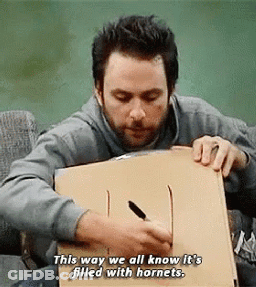 Charlie Day Writes GIF