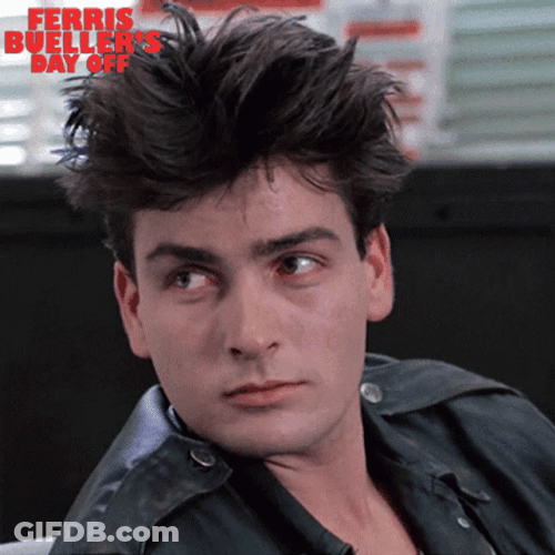 Charlie Sheen Ferris Bueller GIF