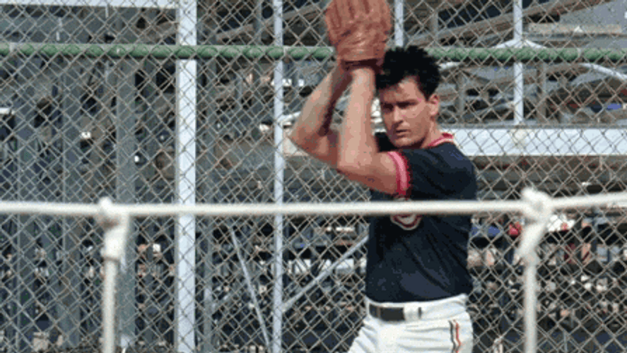 Charlie Sheen Gives It All Major League Marbles GIF