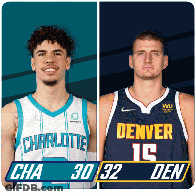 Charlotte And Denver Basketball Players GIF