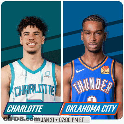 Charlotte And Oklahoma City Are Playing Basketball On January 21St GIF