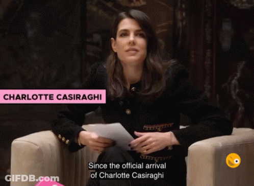 Charlotte Casiraghi Sitting In Chair GIF