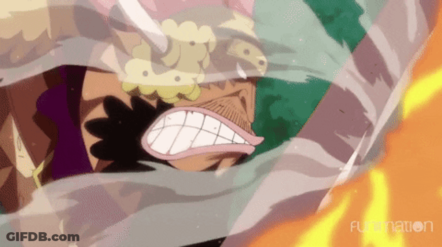 Charlotte Cracker And Luffy Fighting GIF