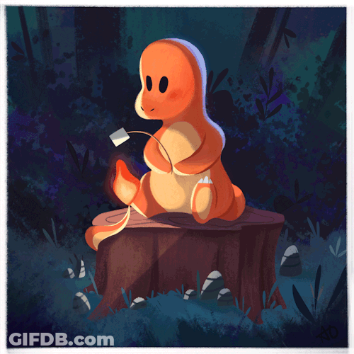 Charmander Cooks Marshmallow GIF