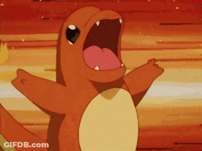 Charmander Fire Breath Retro GIF