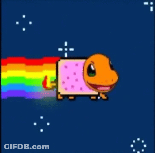 Charmander Rainbow Nian Meme GIF