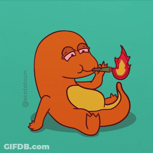 Charmander Smoking Cigarette GIF