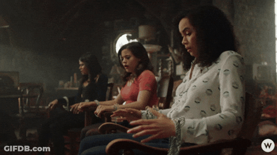 Charmed Reboot Vera Sisters Stunned Reaction GIF