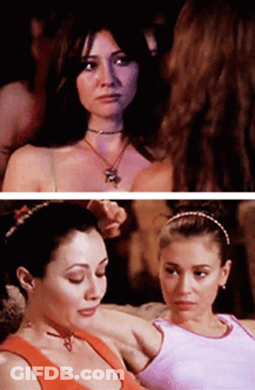 Charmed Two Way Split Screen Phoebe Prue Halliwell GIF