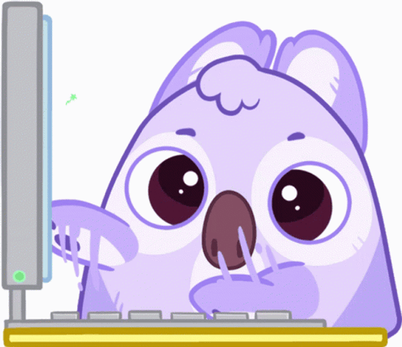 Charming Bibipet Keyboard Typing Pretending To Work GIF
