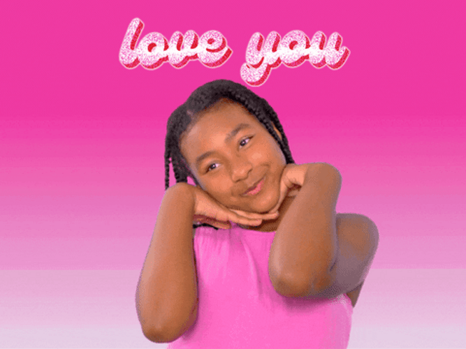 Charming Girl Smiling Love You Mom GIF
