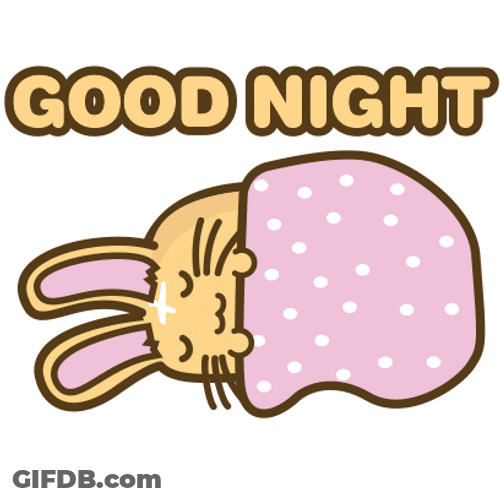 Charming Goodnight Bunny Animation GIF