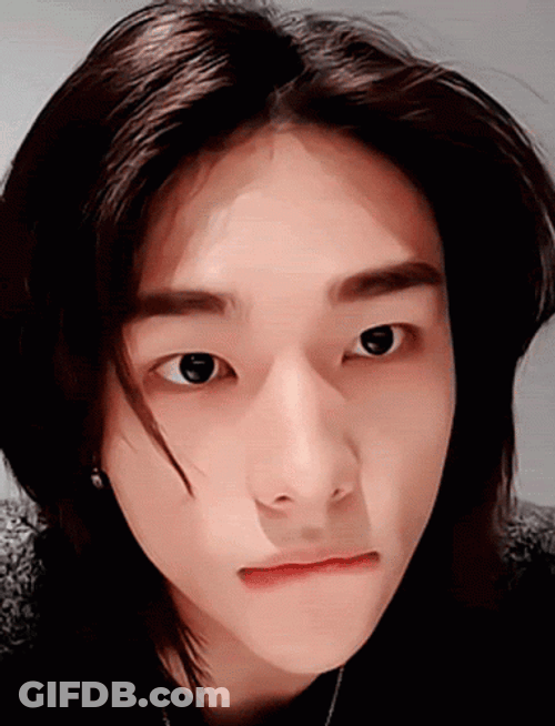 Charming Hyunjin Biting Lip GIF