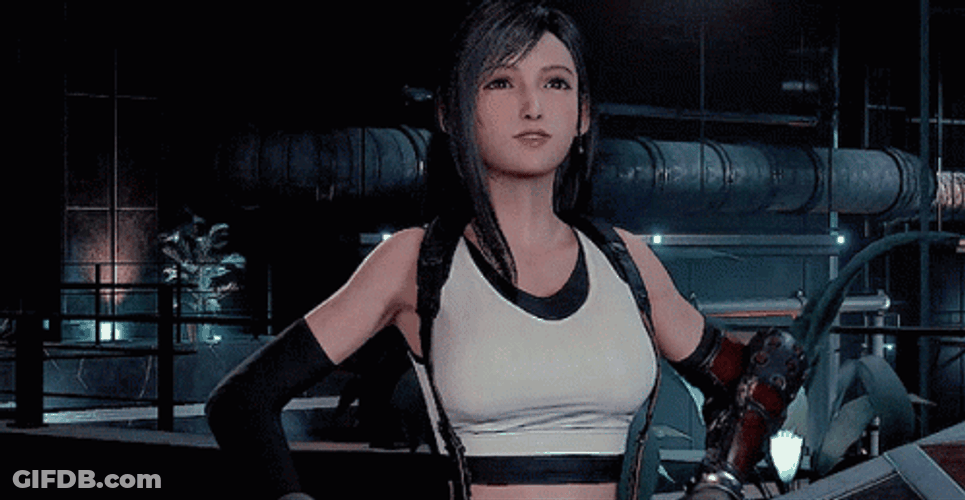 Charming Tifa Talking GIF