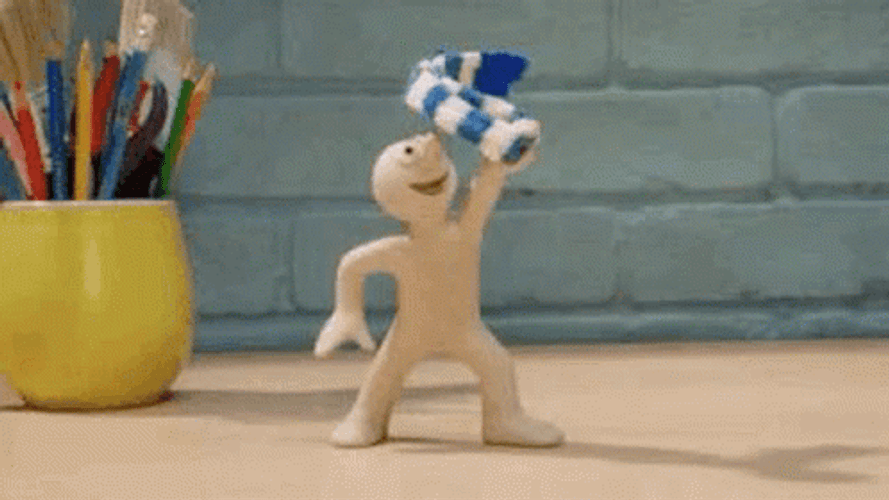 Chas Morph Waving Scarf GIF