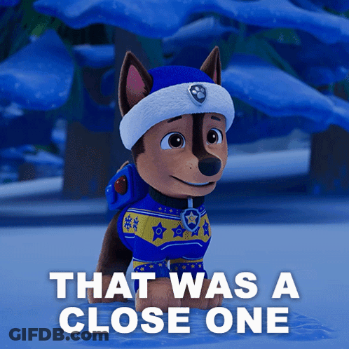 Chase From Paw Patrol In Blue Sweater GIF