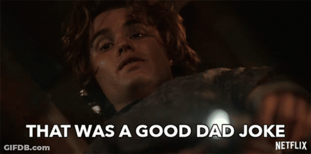 Chase Stokes Good Dad Joke GIF