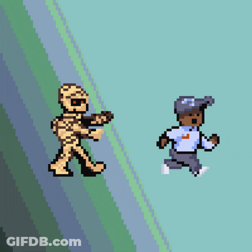 Chased By A Mummy GIF