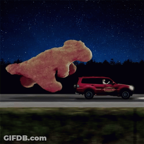 Chased By Dinosaur Nugget Meme GIF