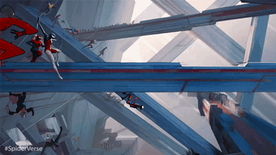 Chasing Around Spider Verse Animation GIF